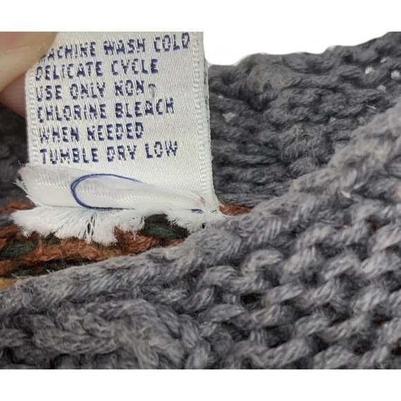 Vintage Westbound Tunic Sweater Sz S Handknitted Mixed Knit Patchwork Longline - Picture 5 of 6